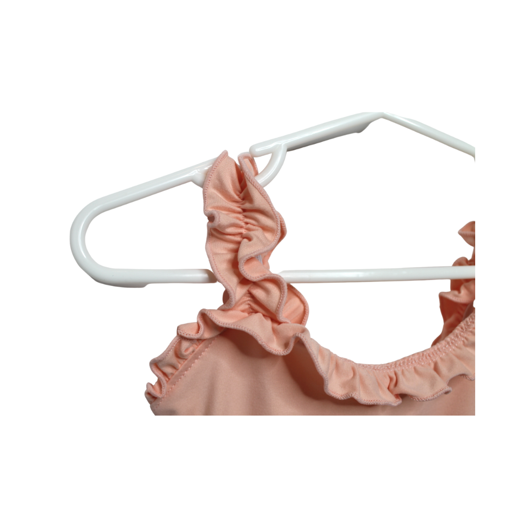 Lylah Ruffle Tank Leotard - Oyster Pink