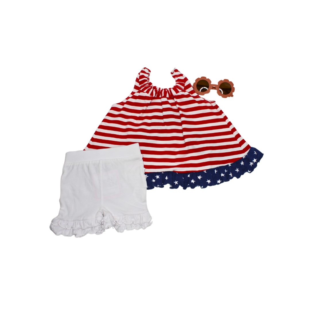 White Ruffle Butt Shorts