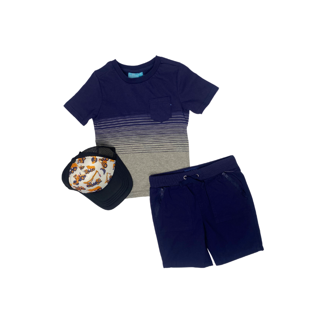 Yarn Dye Striped Pocket Tee