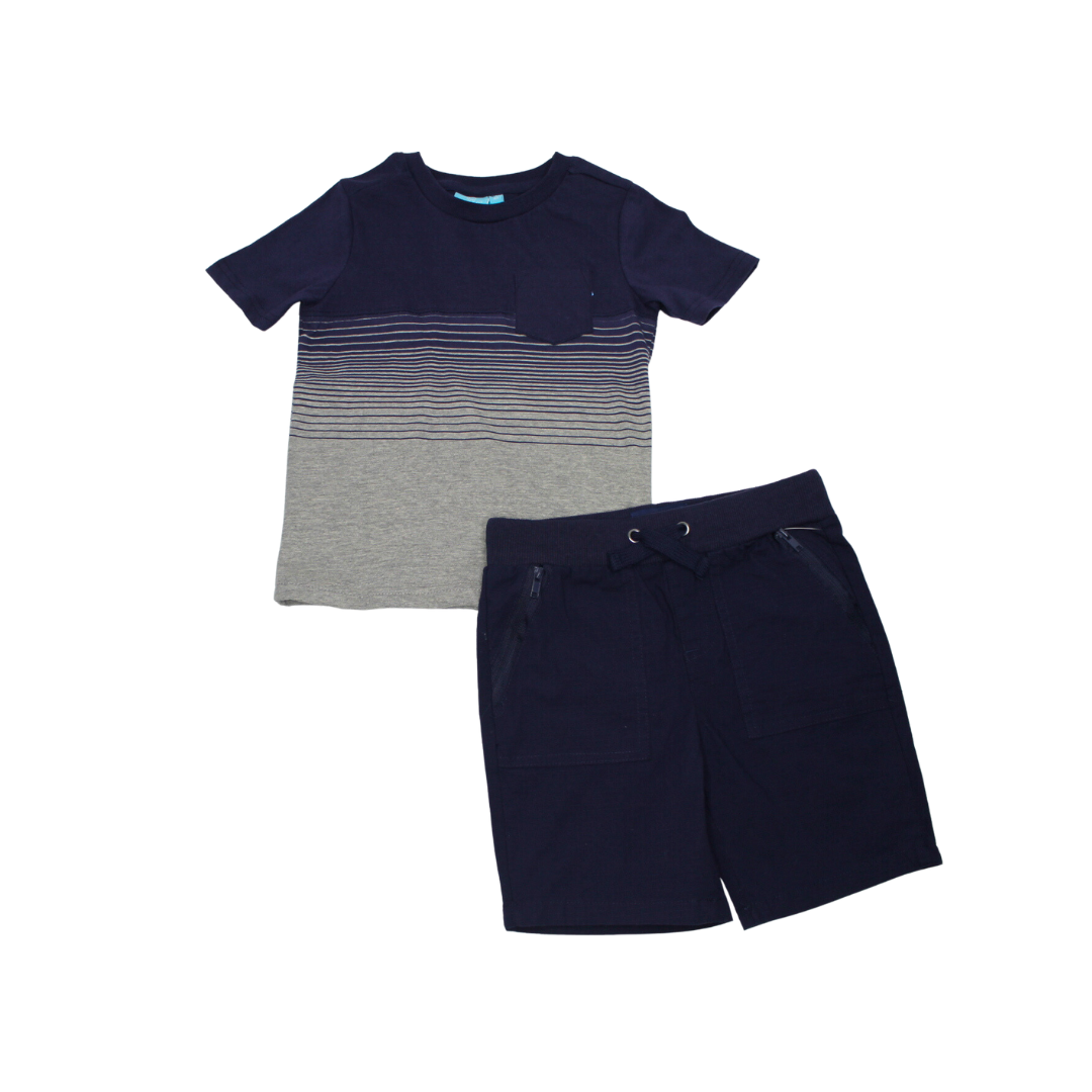 Yarn Dye Striped Pocket Tee