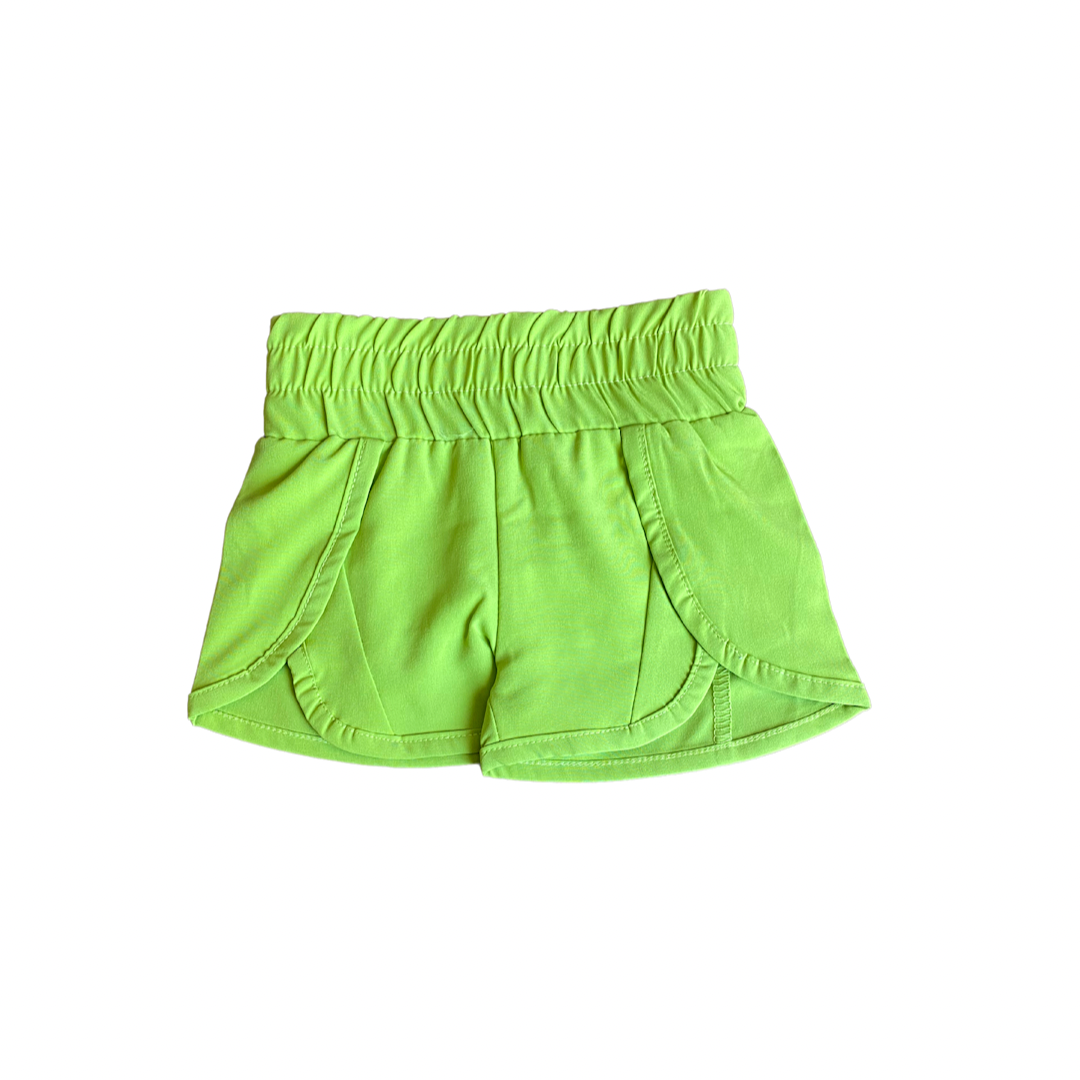High Waisted Windbreaker Shorts